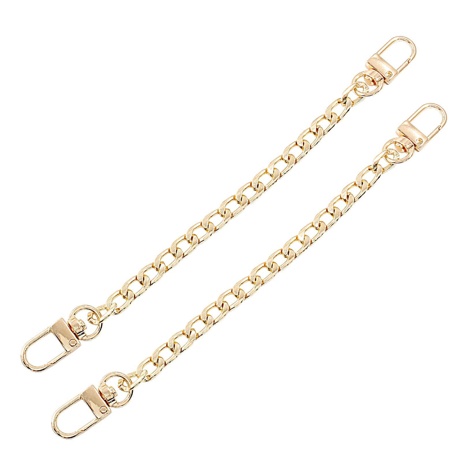 Moicstiy 2 Pcs Gold Metal Purse Chain, 8 Inch Chain Strap Replacement for Crossbody Bags, Purses, Handbags