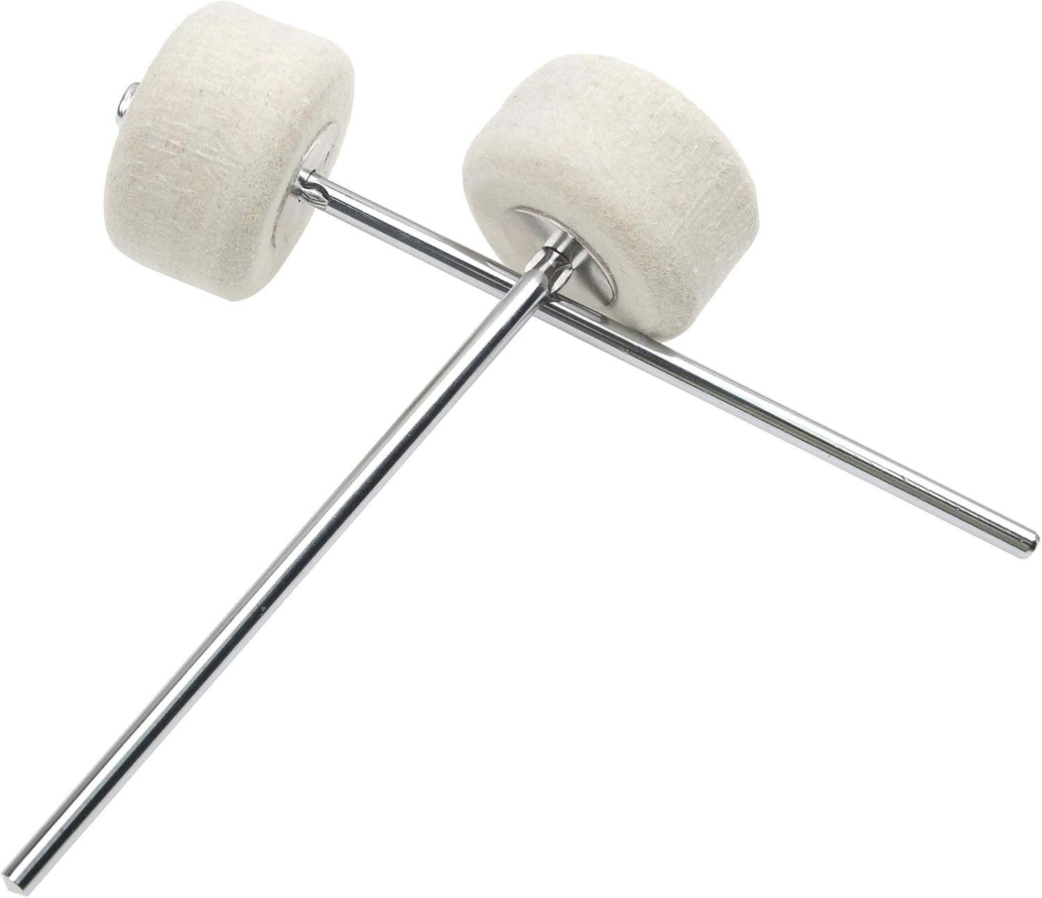 2Pcs Yootones Bass Kick Drum Beater Stainless Steel Shaft Kick Drum Foot Pedal Beater Compatible with Head Drum Instrument Accessory (White) image 2