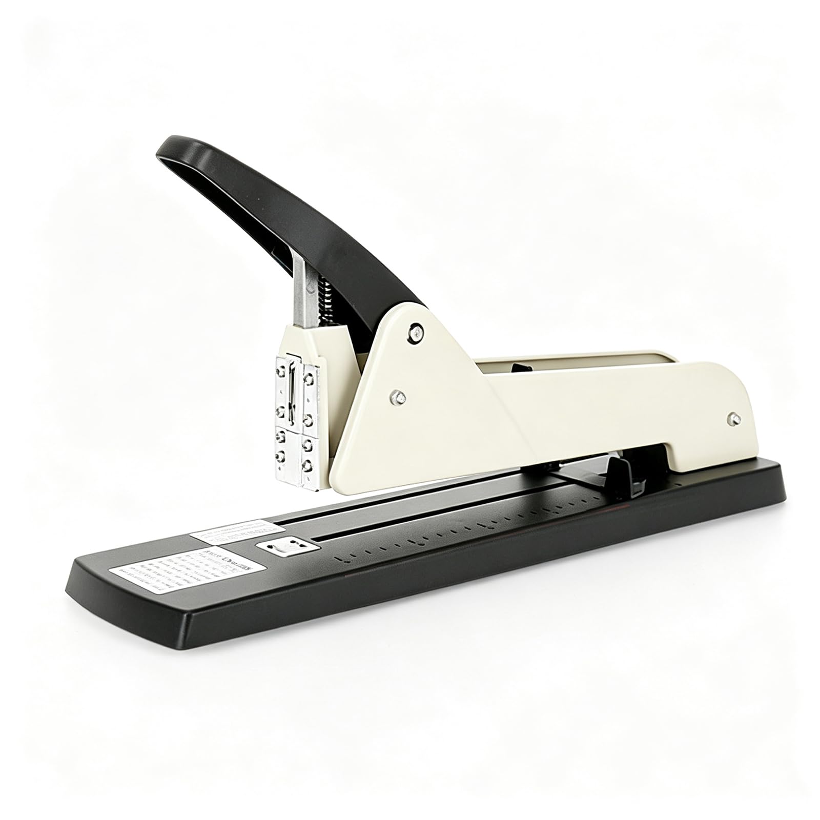 Grapadora De Largo Alcance De Alta Resistencia, Guía De Papel Fija, Capacidad Para 210 Hojas, Profundidad De Grapado Ajustable De 225 Mm Con Guía Metálica Fija, Para Folletos, Álbumes, Oficina,