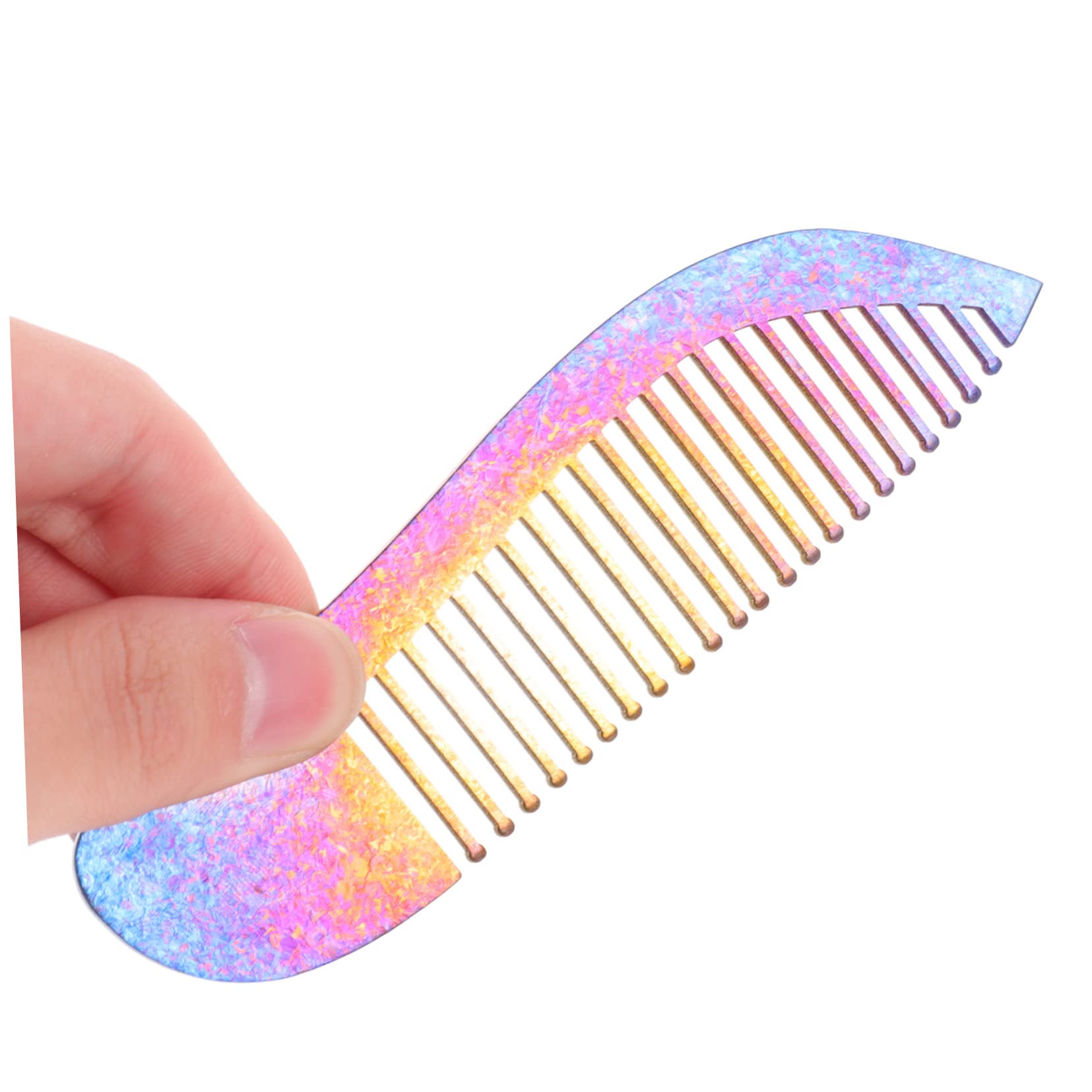 FOMIYES 5 Peines De Peluquería Con Anchos Y Suaves Para Peluquería Herramienta Portátil De Aleación De Titanio Estático.