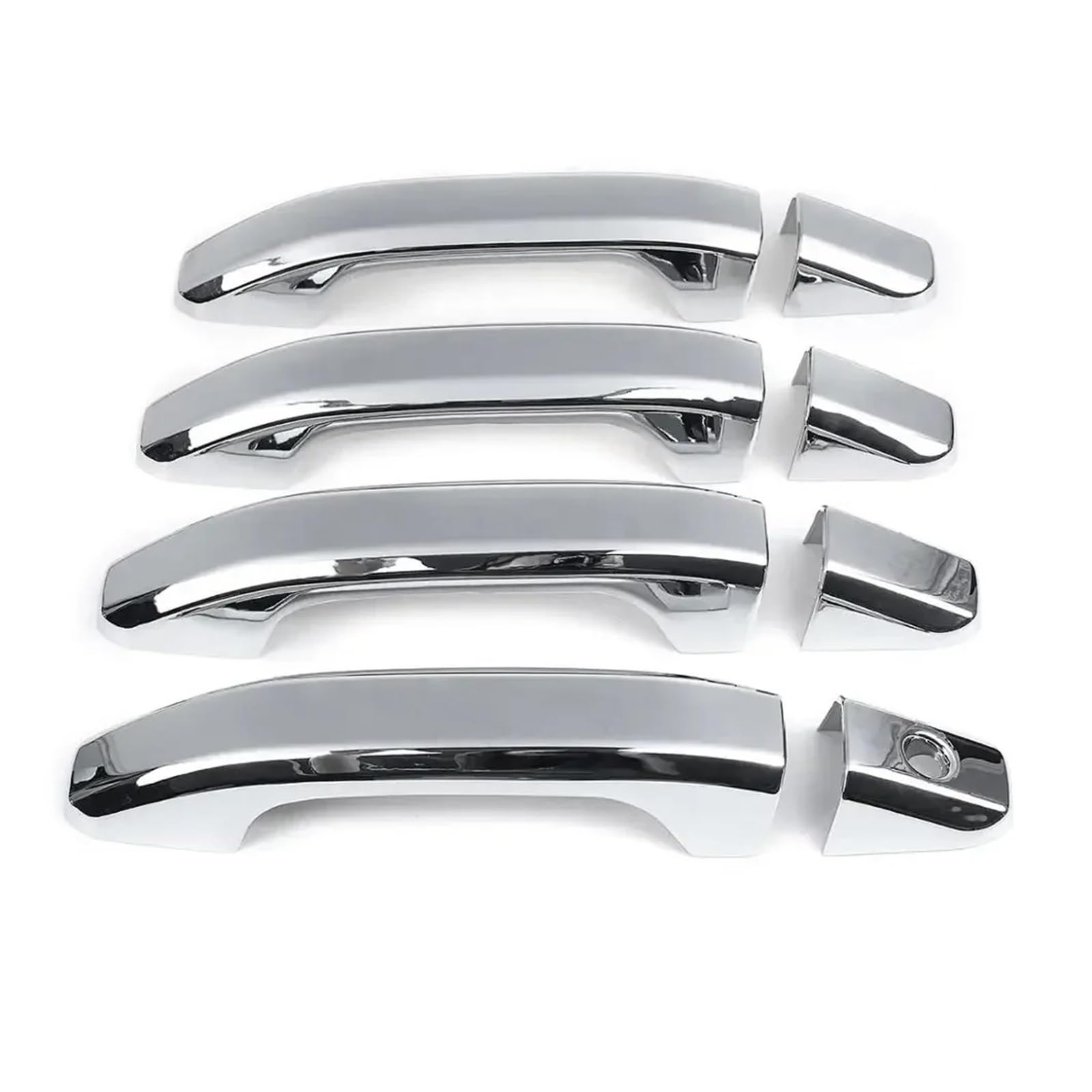 Ropaix Chrome Side Exterior Door Handle For Chevy For Silverado 1500 2500 3500 2014-2019 Car Exterior Door Handle Covers (Chrome)