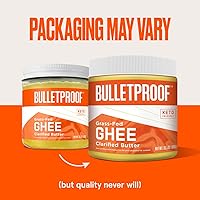 Vista 3 de Ghee de Ganado Alimentado con Pasto, 13.5 Oz, Bulletproof 100% de Ganado Alimentado con Pasto, Grasa de Mantequilla Clarificada de Ganado Criado