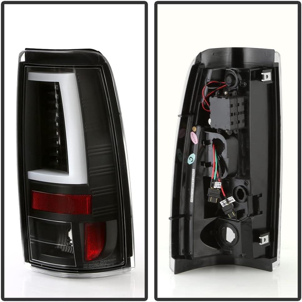 ACANII - For 2003-2006 Chevy Silverado 1500 2500 3500 Black Edition LED Tube Tail Lights Brake Lamps Assembly Left+Right