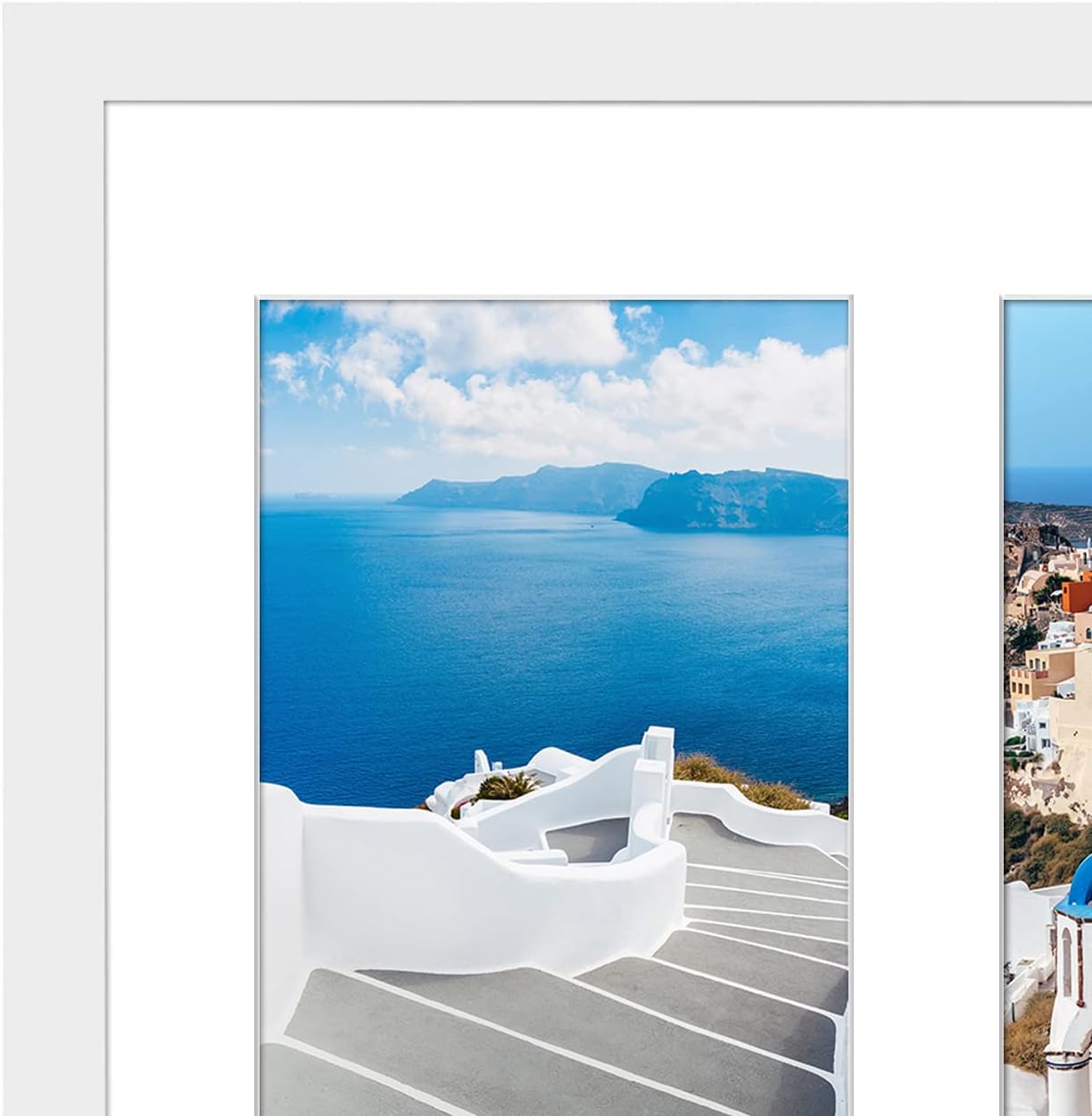 Americanflat 5x7 Double Picture Frame with Shatter-Resistant Glass - Fits Two 5x7 Photos or Use as One 11x14 Picture Frame - Signature Collection - Collage Frames for Wall Display - White