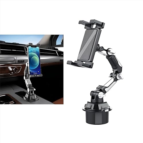 Miniatura 1 de Soporte de teléfono mejorado para automóvil y camión, soporte de manos libres ajustable y giratorio de 360, universal compatible con todos los