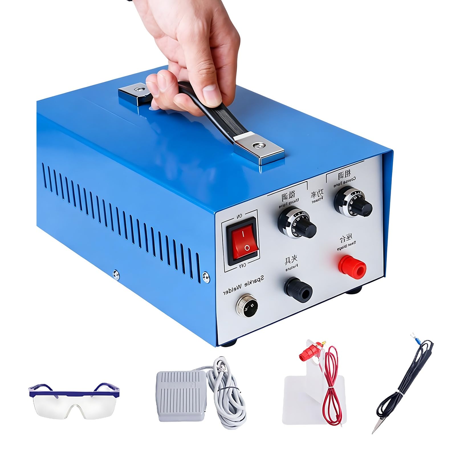 Portable Jewelry Welder 30A, Pulse Sparkle Spot Welding Machine for Precious Metals, Professional DIY Soldering Kit for Gold Silver Platinum Jewelry Repair and Crafting