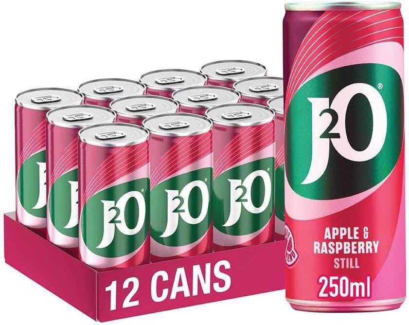 Fruit Juice, Apple and Raspberry, 250ml Cans (Pack of 12)