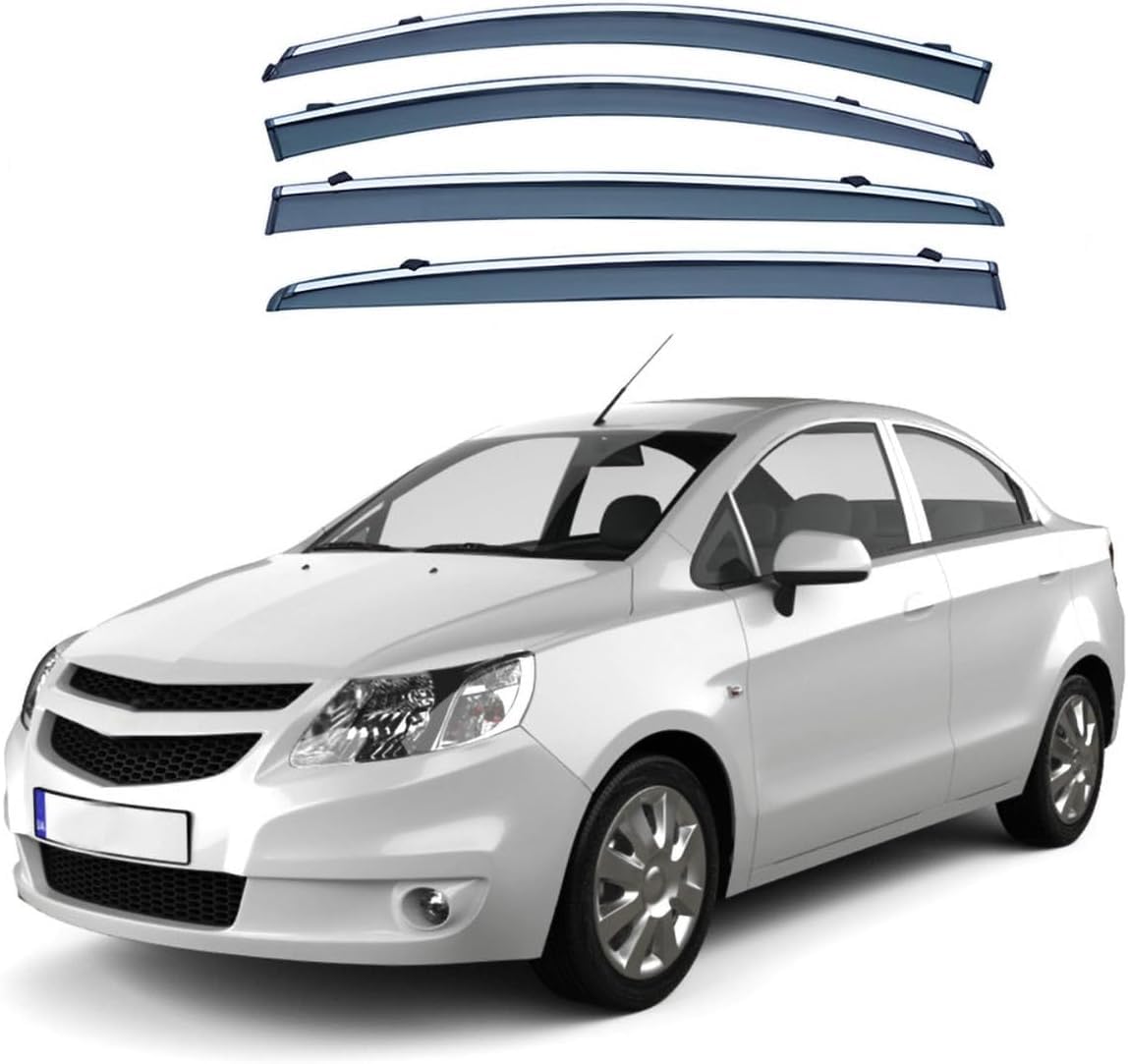 Panxuc Normal Car Wind Deflectors For Sail Sedan 2010-2014, Side Window Wind Rain Deflector Window Visor Sun Rain Guard Smoke Guards