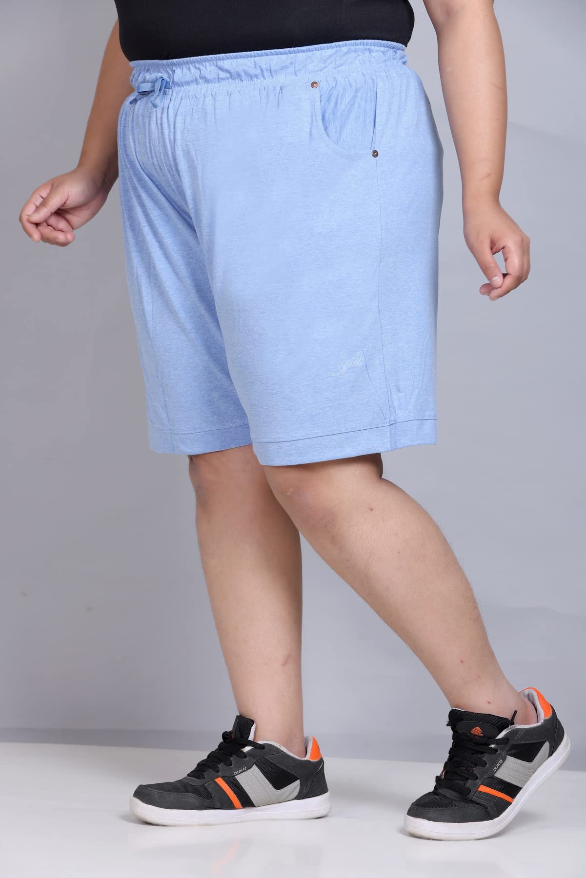 CUPID Plain Comfortable Plus Size Barmuda/Shorts for Sports, Yoga, Daily Use Gym, Night Wear, Casual Wear for Girls_Sky Blue_7XL 3