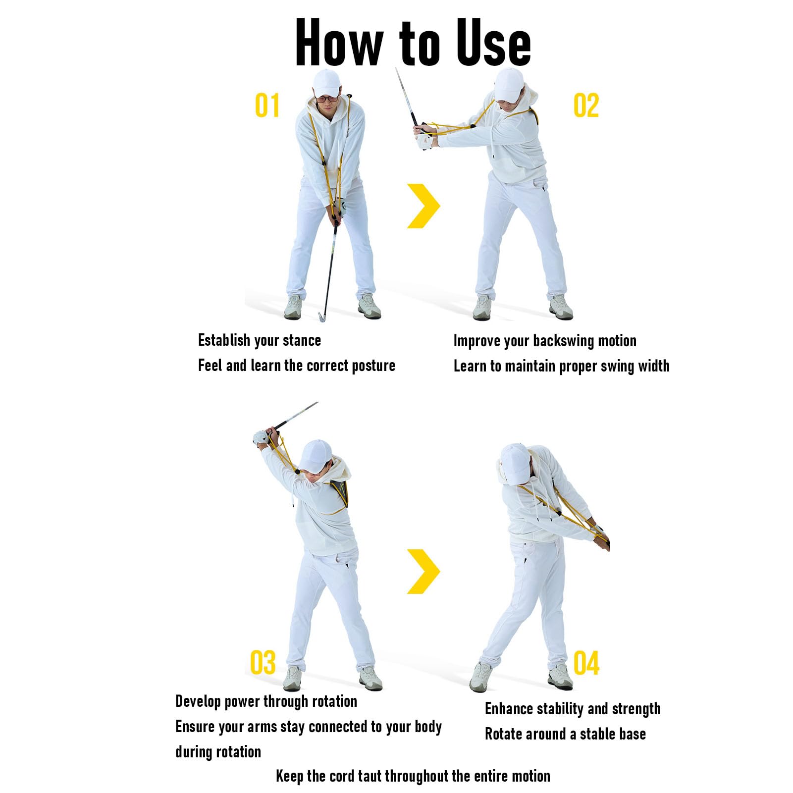 Cryfokt Adjustable Swing Rotation Trainer with Comfortable Fit