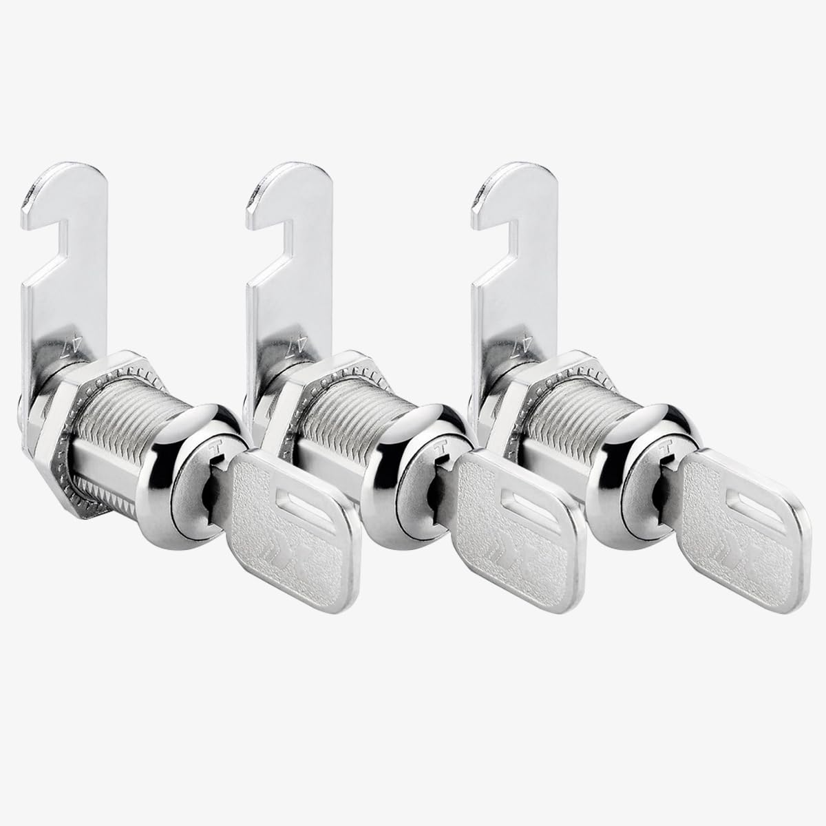 HOUSON Pack of 3 Letter Box Lock, Cabinet Door Lock, Drawer Lock, Chest of Drawers Lock, Cylinder Cam Lock (20 mm) - Image 2
