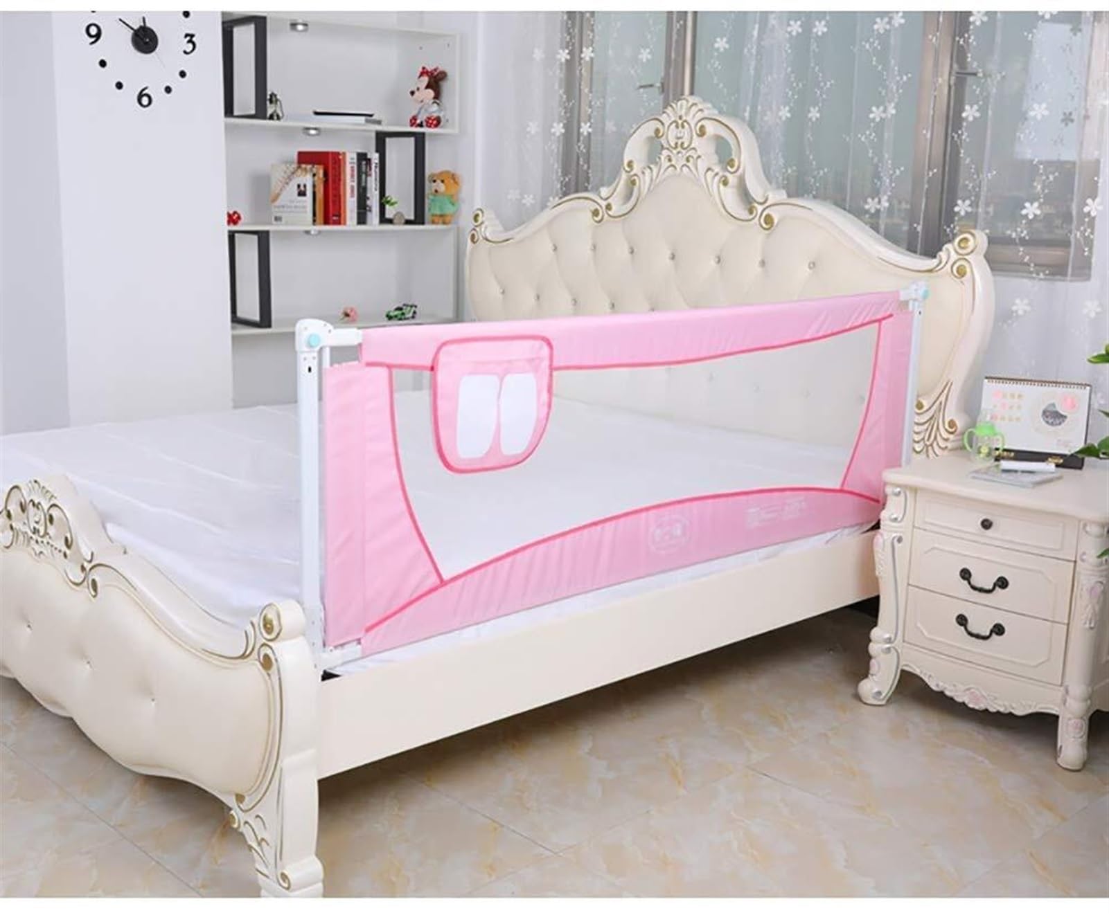 Robusta sponda for letto for bambini piccoli, extra alta 65-81 cm, sponda di sollevamento verticale, sponda for culla for letto queen e king size (Size : 200cm)