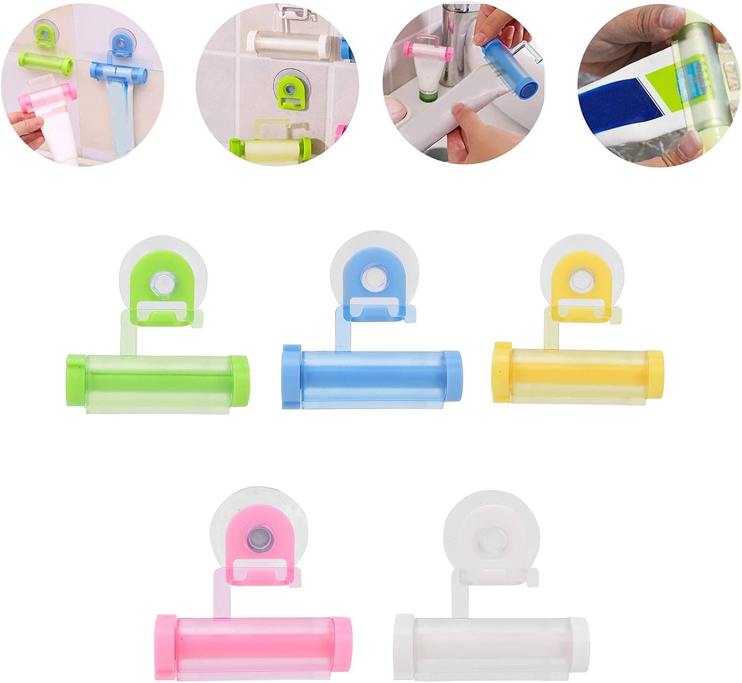 Cait Toothpaste Squeezer Rollers, Toothpaste Tube Wringer No Mushy Residue Strong Sturdy Recyclable for Bathroom