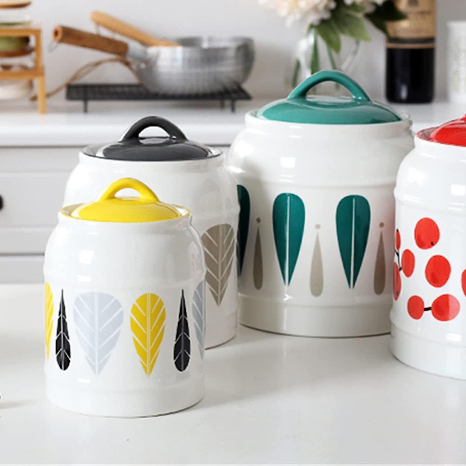 Ceramic Tea Canisters,Coffee Storage Jars,/ Cookie Jars For