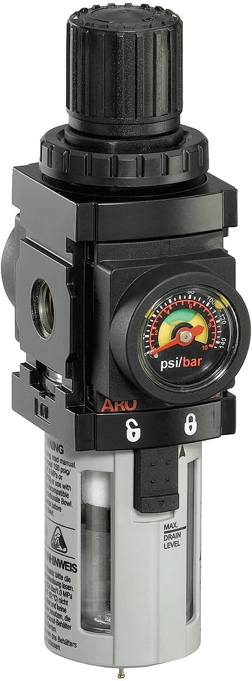 Ingersoll-Rand - P39124-600 - 1/4 NPT Filter/Regulator, 47 cfm Max. Flow, 150 psi Max. Pressure