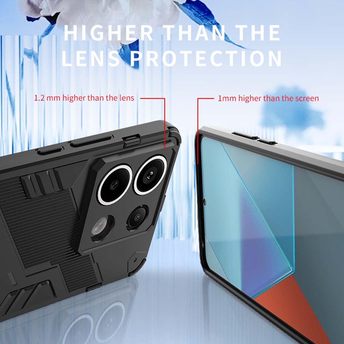Custodia a doppio strato per Xiaomi Redmi Note 13 Pro 5G/Poco X6 5G, custodia protettiva