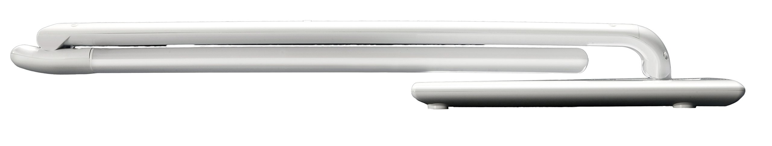 Solight Lampada da tavolo a LED, dimmerabile, 9 W, temperatura colore regolabile, USB, bianco lucido, 9 W