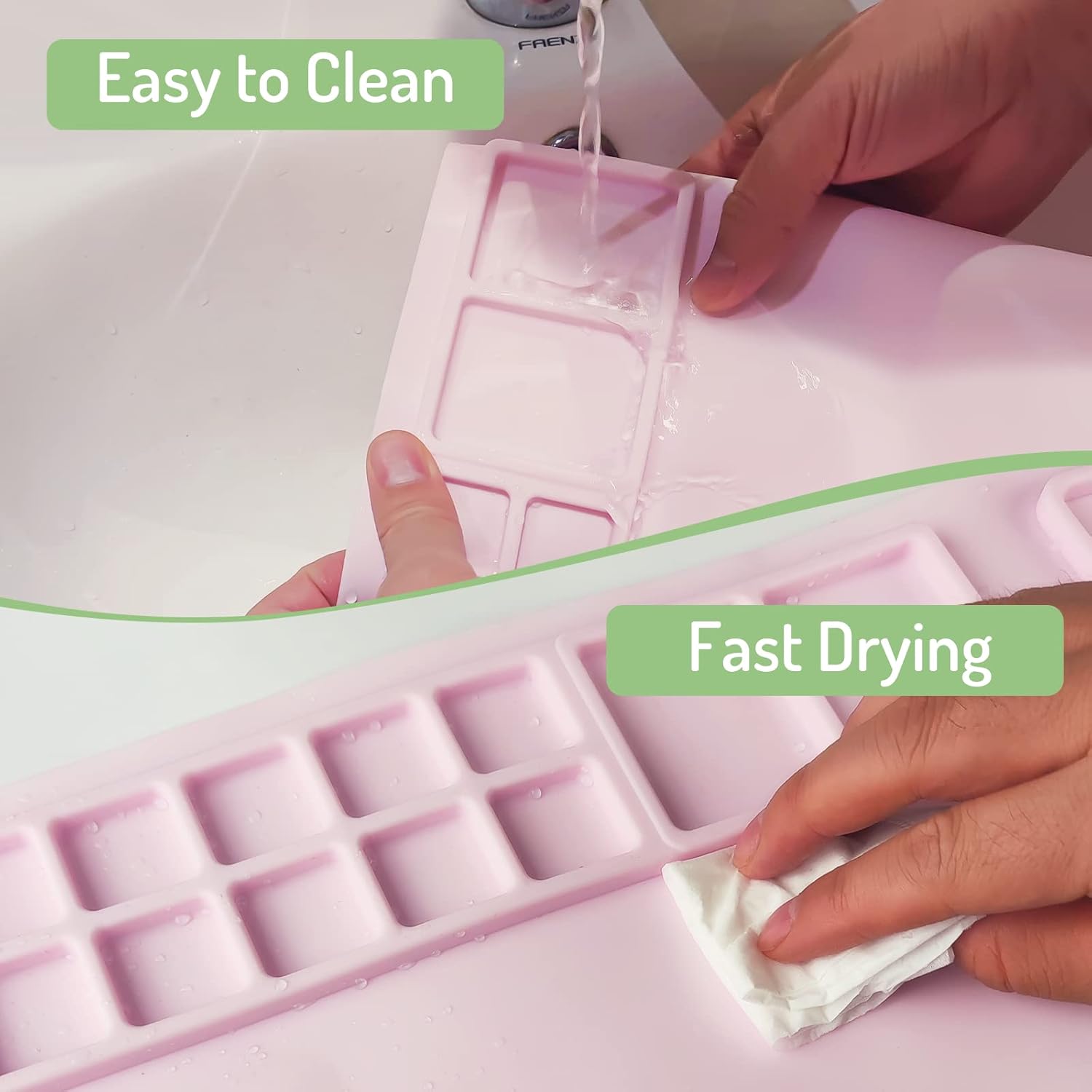 Silicone Craft Mat with Cleaning Cup and Paint Holder, 19.9"x16.9" Art Mat, Nonslip Silicone mat for Painting, Table, Resin and Play, Pink