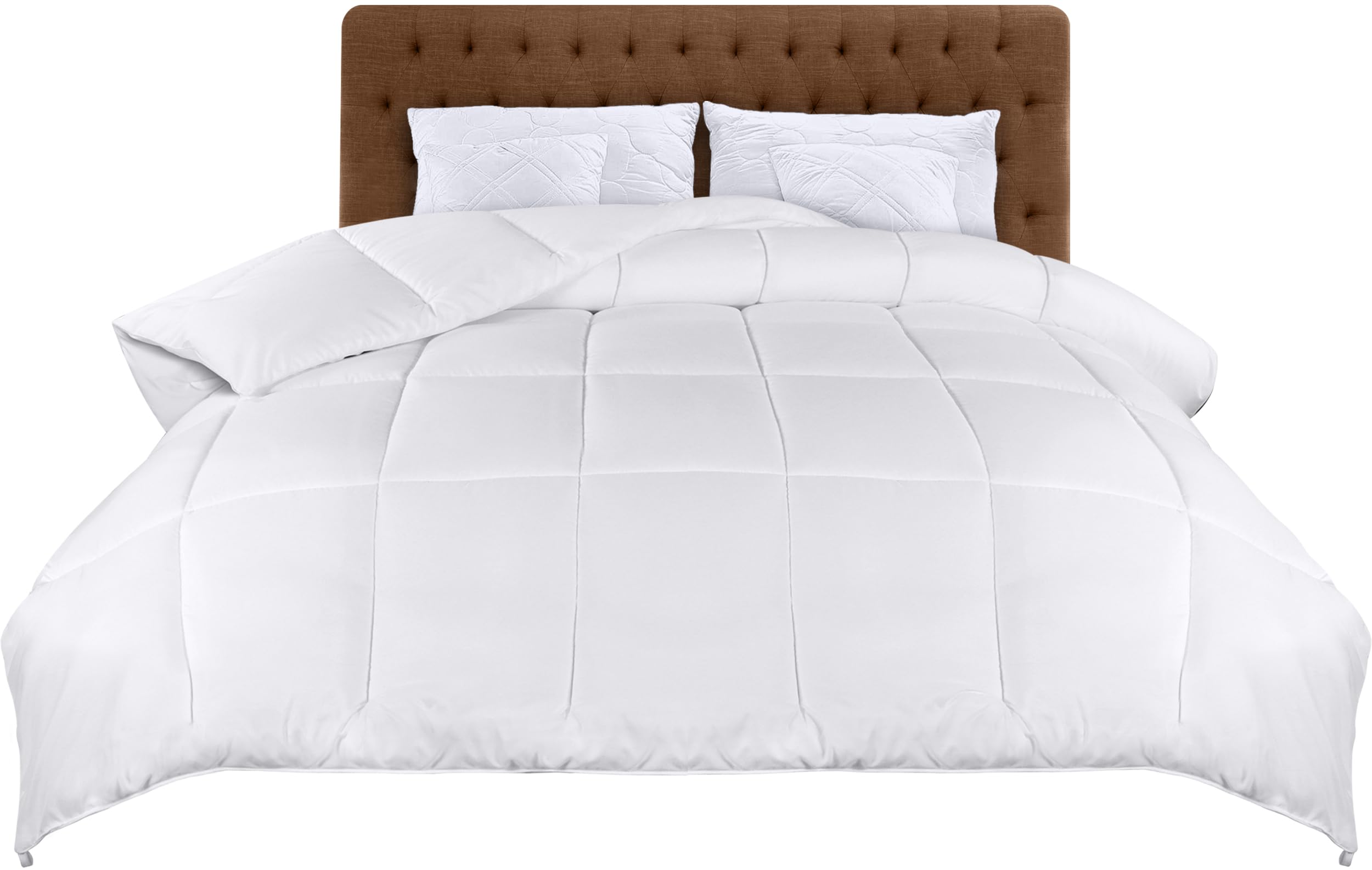 Utopia Bedding Piumone, Primavera/Estivo Piumino, Piumino Leggero, Trapunta Primavera/Estivo 100% Microfibra in Fibra Cava (Primavera/Estivo) (Bianco, 220x240 cm)