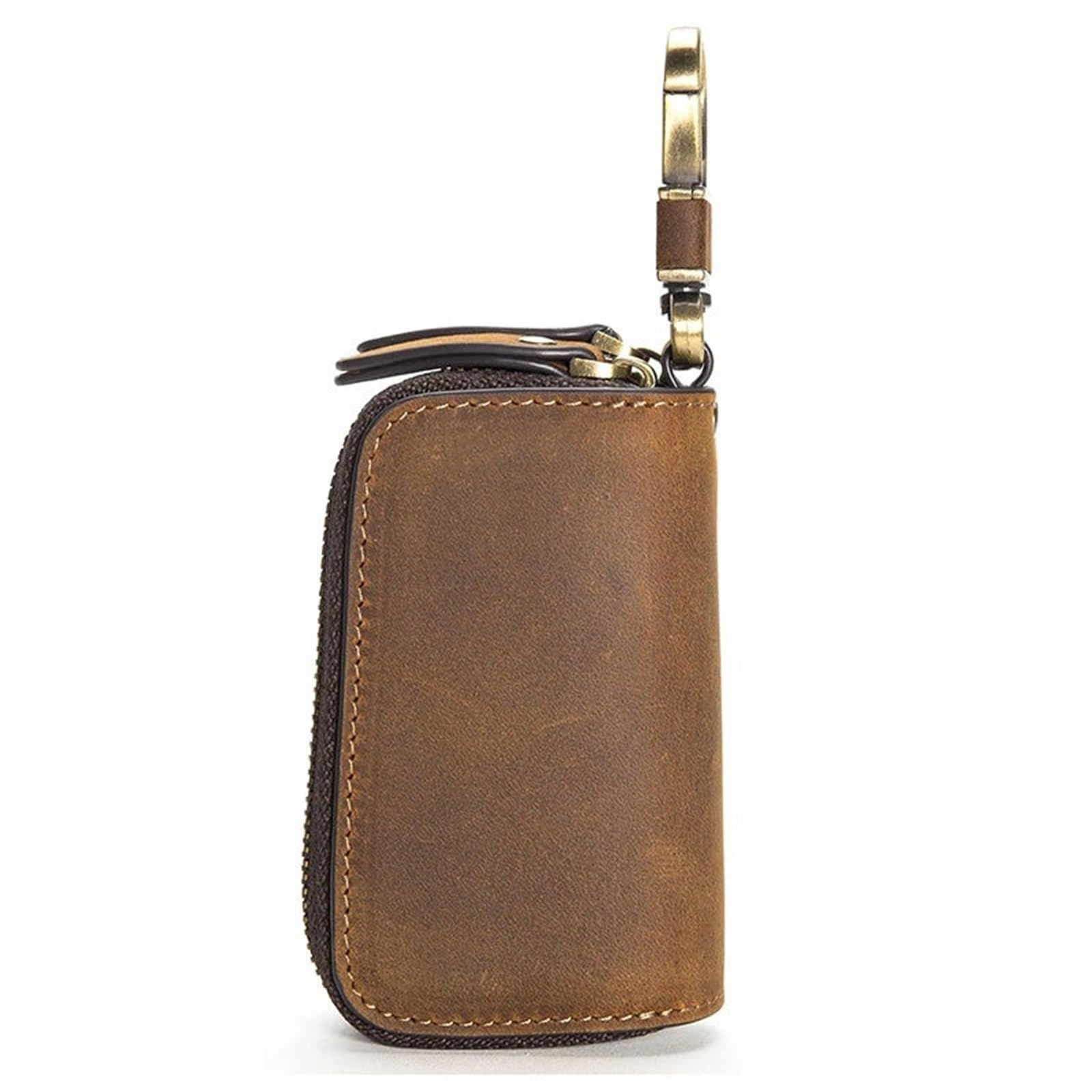 Schlusselmappen Kunstleder-Schlüsseletui, Geldbörsen, Herren, Vintage-Schlüsseltasche, Autoschlüsselhalter, Doppel-Reißverschluss, Schlüsselanhänger-Etui, Damen, kleine Haushälterin