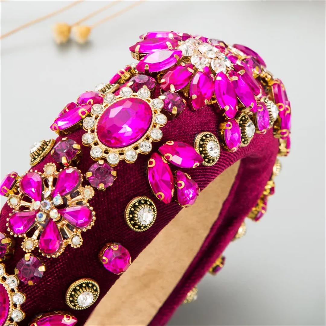 Donne in pile Spugna Piena Diamante Fascia Diamante Fiore Accessori Per Capelli Partito Brillante Hairband Cerchio Ragazza Moda Copricapo