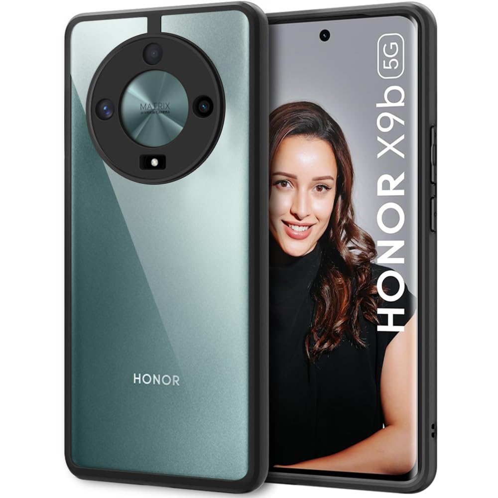 TheGiftKart Ultra-Hybrid Shockproof Sleek Armor Back Cover Case for Honor X9B 5G | 360° Protection | Crystal Clear Hard Back Transparent Cover Case for Honor X9B 5G (PC & TPU, Black Bumper) (B0CWVGHPSB) Amazon Price History, Amazon Price Tracker