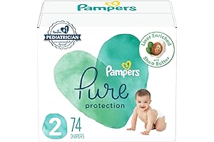 Pure Protection Diapers: Size 2 (74 Count) - Ultimate Comfort for your Baby's Gentle Skin