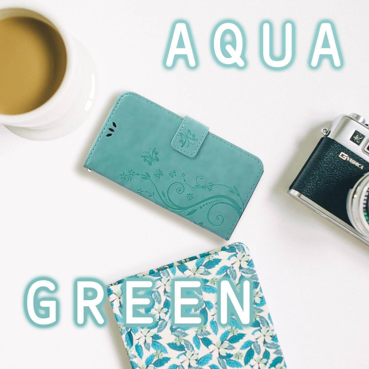 Amazon.co.jp: OPPO reno11A ケース 手帳型 かわいい 緑 グリーン 