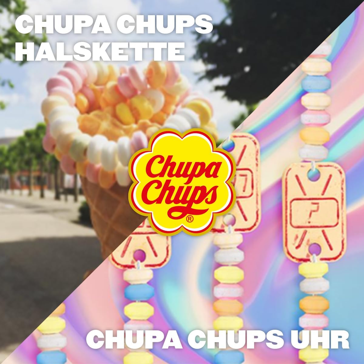 Chupa Chups Teenager Süßigkeiten Mix, 100-teilig mit Lollis, Kaugummis & Bonbons von Center Shock & Chupa Chups, geeignet für Geburtstag & Weihnachten, 1000g