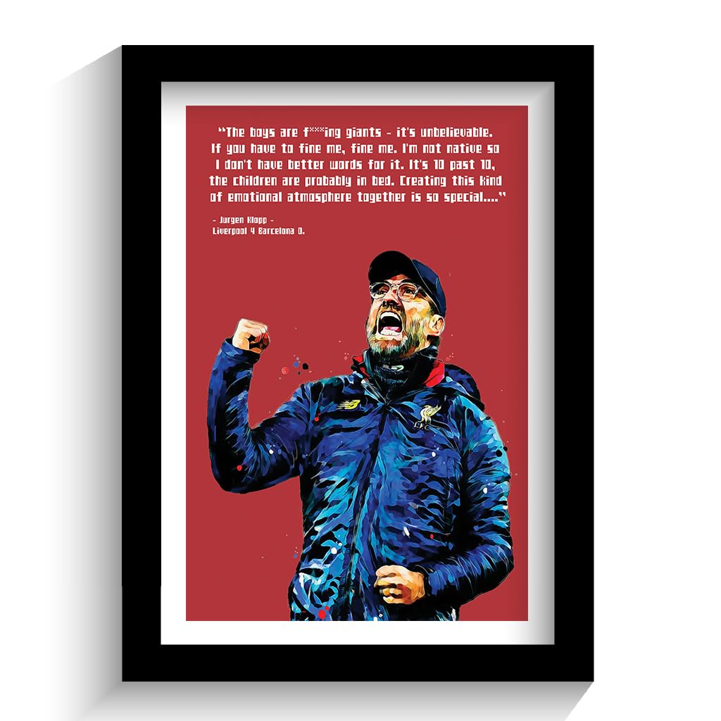 Liverpool - Jurgen Klopp Quote - Framed Football Art Print Poster