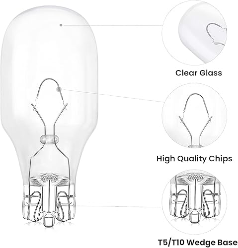 Miniatura 7 de T5 - Bombilla de paisaje con base de cuña de 12 V, 11 W, bajo voltaje, bombillas de paisaje T5, base de cuña, luces de jardín, blanco cálido, 2700