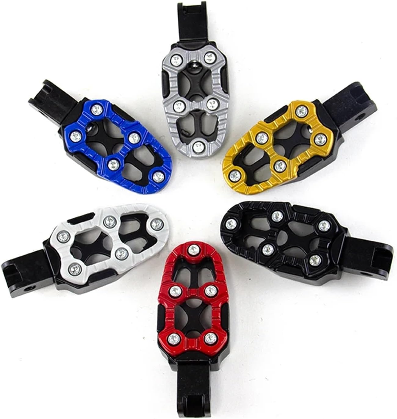 Compatible for Kawasaki Universal Angle Adjustable Aluminum Alloy Motorcycle Footrests Anti Slip Foot Pegs(1)