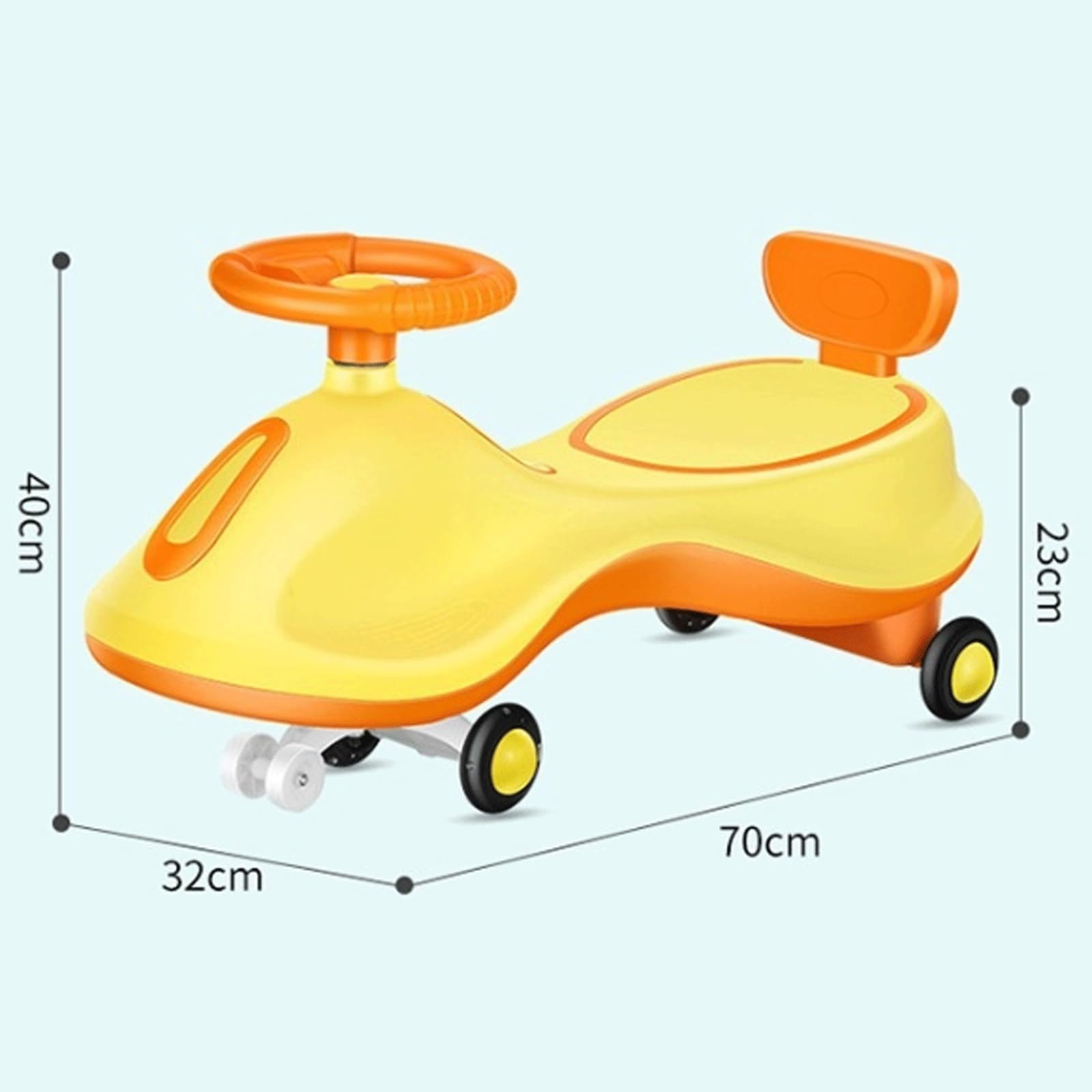 Wackelauto, Wackelauto, Kinderspielzeug for Aufsitzen, Schaukelauto mit Zugseil, for Kinder ab 3 Jahren, Schaukelautos(Orange)