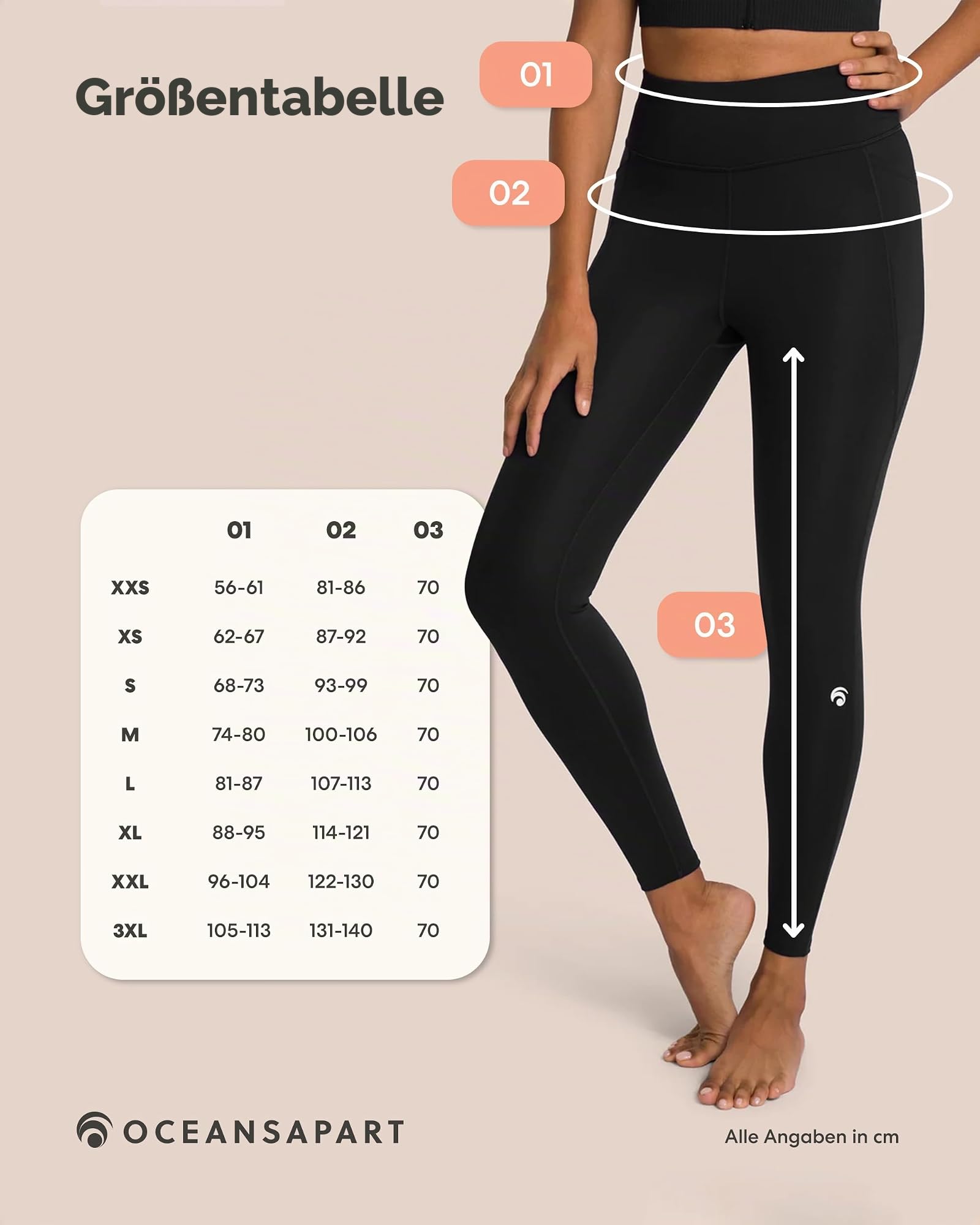 OCEANSAPART Soho Pant - Sport Leggings Damen mit Taschen High Waist | Scrunch-Effekt & Blickdicht – Feuchtigkeitsableitend & Nahtlos – Ideal für Yoga, Gym & Wandern
