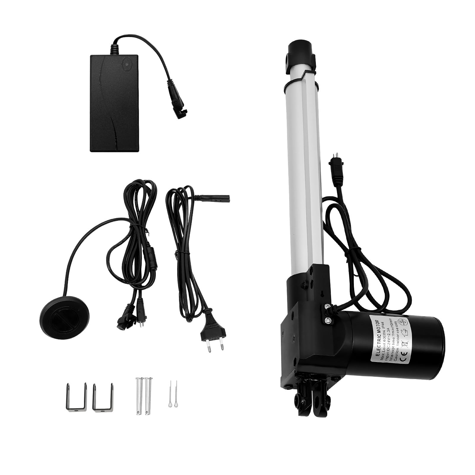 Attuatore lineare 6000N Attuatore lineare DC 24V Motore 230mm Attuatore elettrico reclinabile Motore 38-61cm Max. pressione/trazione 600KG