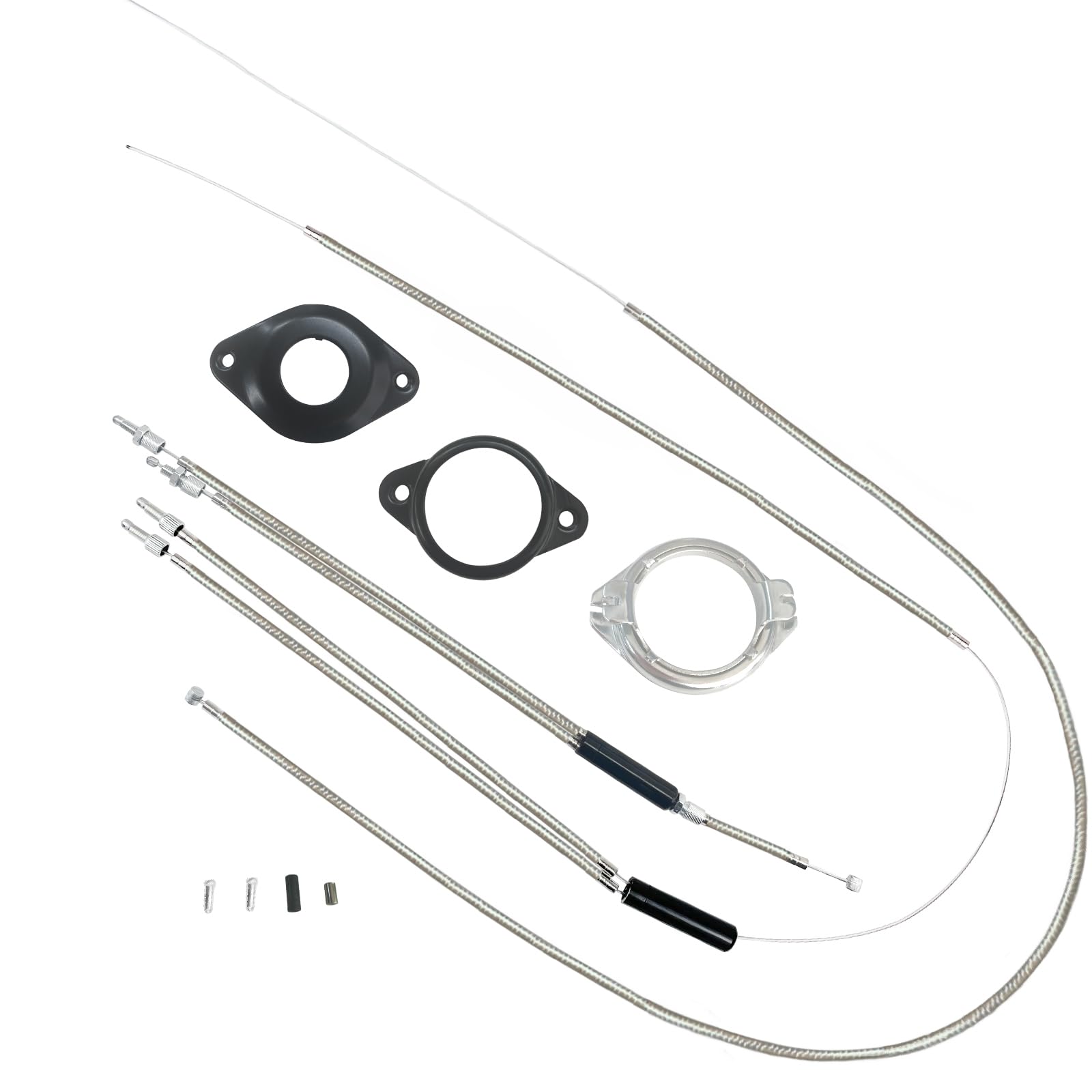 GATWOEST Pro-Grade BMX Bike Gyro Brake Cables Front + Rear (Upper + Lower) with Spinner Rotor Full Kit BMX Bicycle Brake Lines Set Cable Wire&Housing