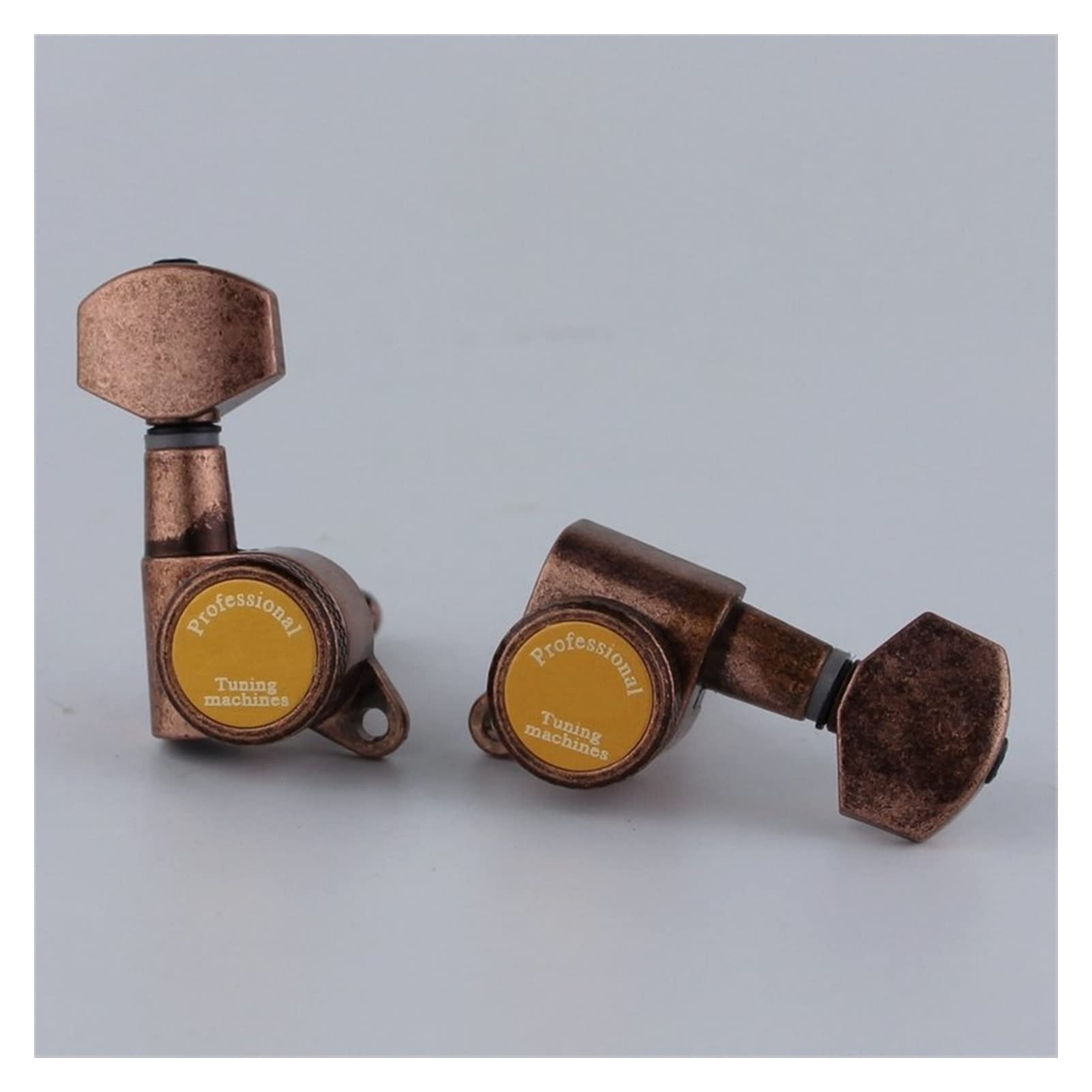 Stimmwirbel Gitarrensaiten Tuner-Gitarre- Modelle Heckschloss String E-Gitarren- Maschinenköpfe Antike Bronze (Color : 6R)