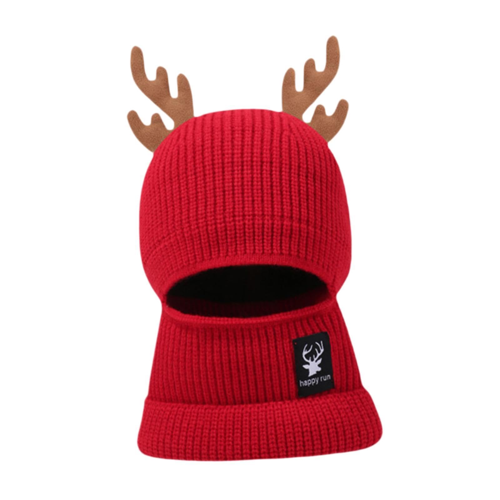 Winter Hat Headwear Neck Scarf Funny Knitted Hat for Women Men Birthday Gift Red-image-31