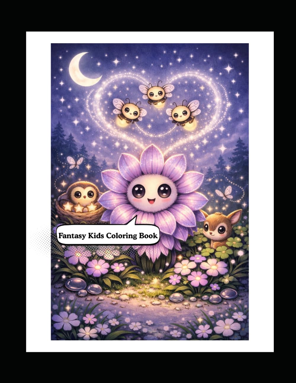 MEADOW OF WHISPERS Petals & Starlight a Fantasy Coloring Book