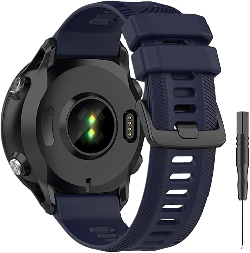 Correa de silicona suave compatible con Garmin Forerunner 955Forerunner 945Forerunner 935Instanct 2InstanctDescent G1Fenix 6Fenix 6 ProFenix 5Fenix