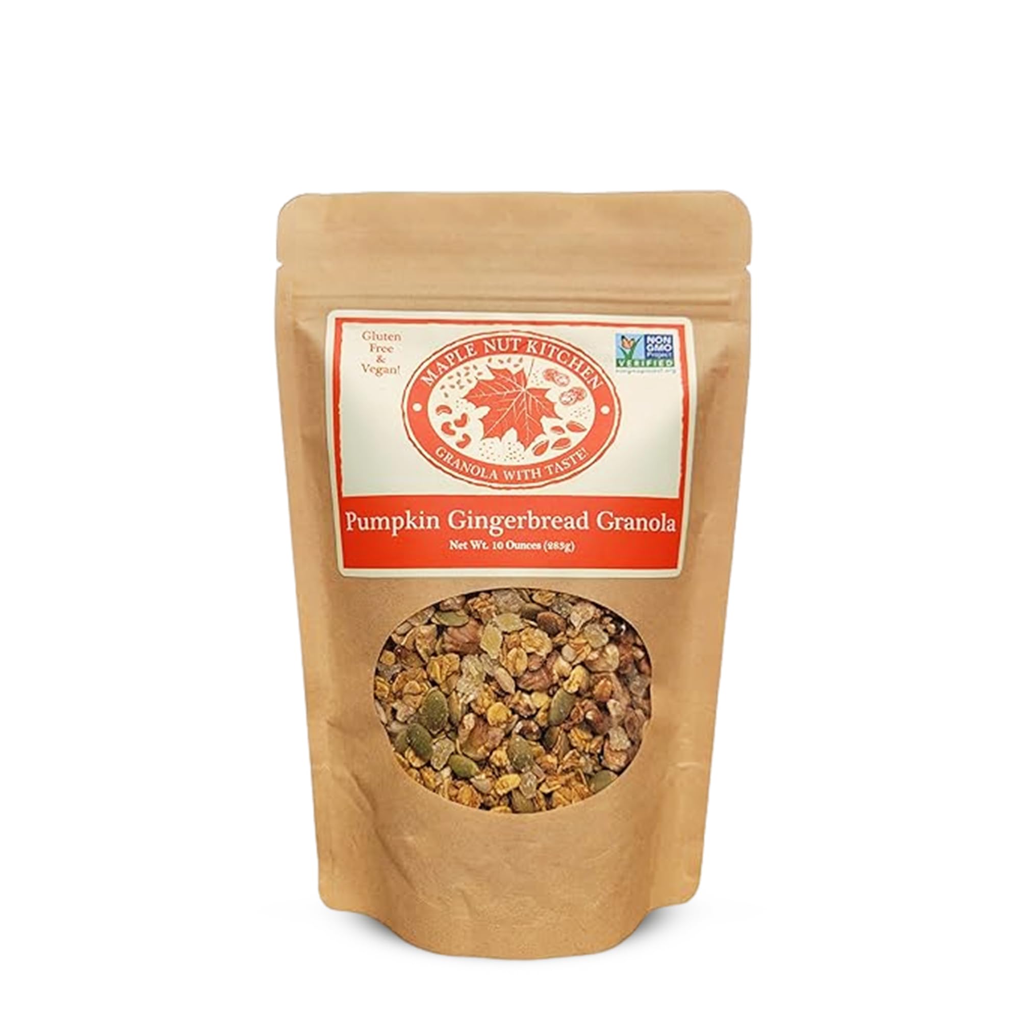 Maple Nut Kitchen Pumpkin Gingerbread 10 oz - Delicious Pumpkin, Ginger & Spice artisanal granola mix | Perfect Breakfast Treat