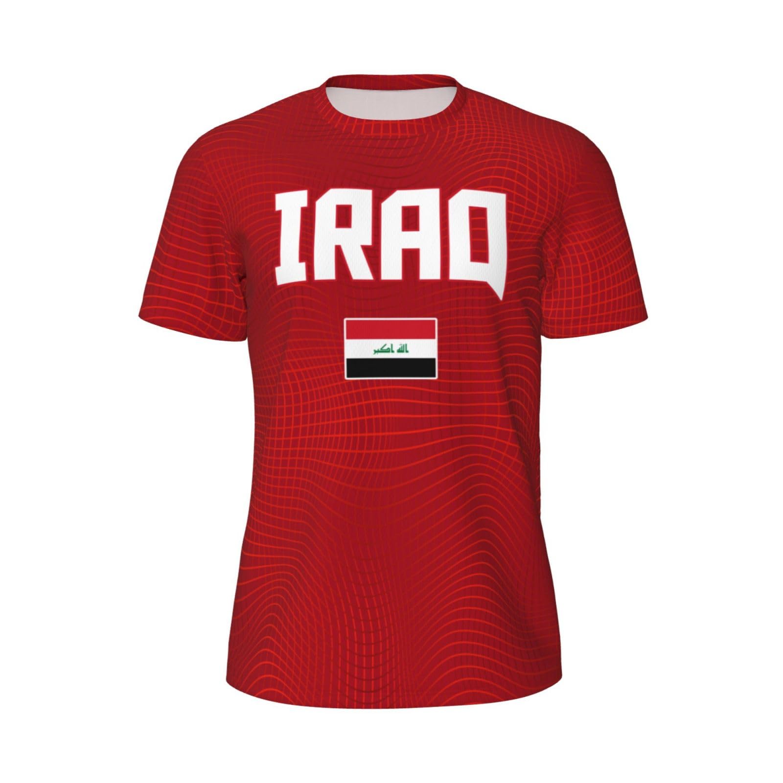 DABOYOZHZH Iraq Flag Cool Iraqans (73) Sports Jersey Mesh T-Shirt 3D Print for Running Cycling Soccer Tennis Fitness Climbing Shirts
