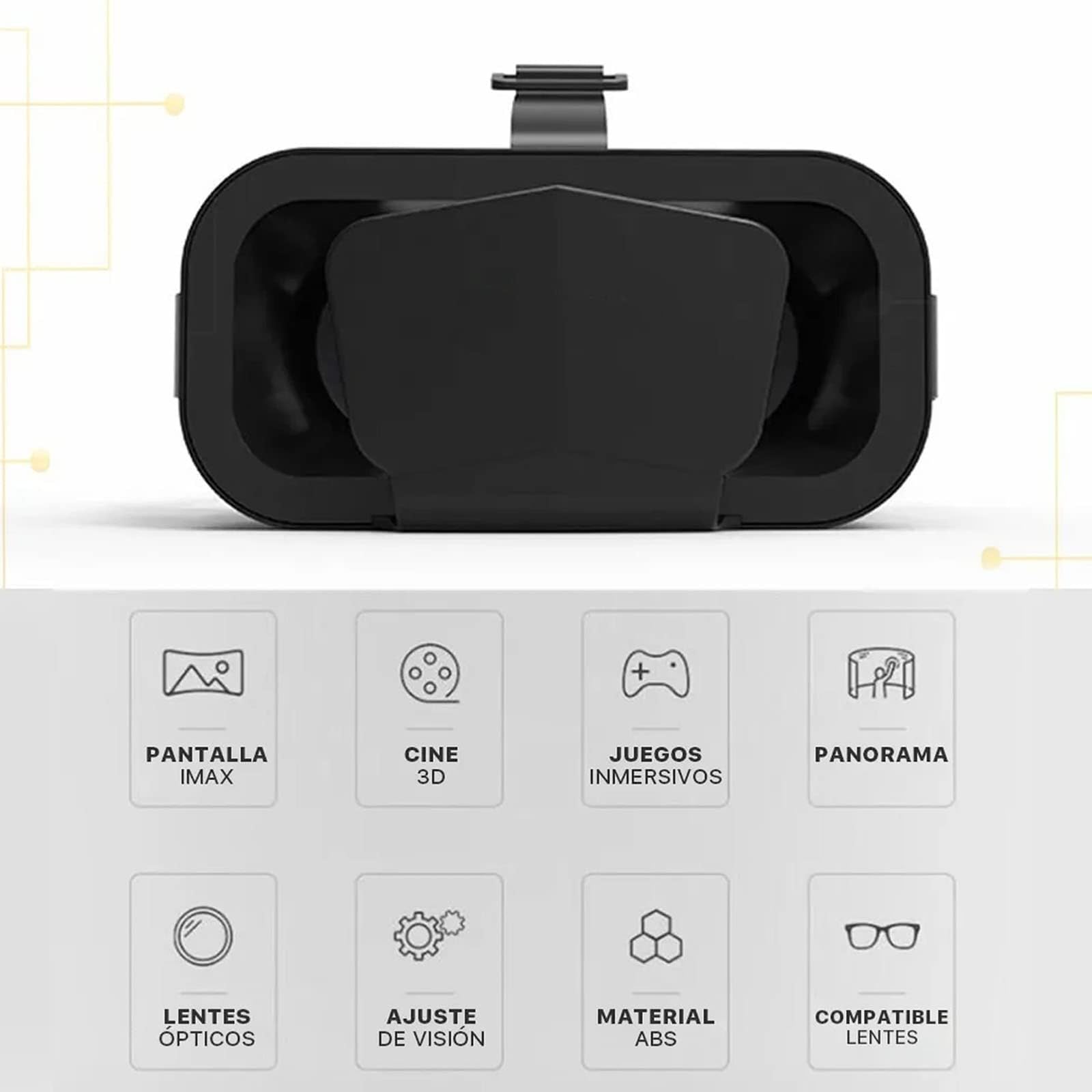 Gafas Realidad Virtual VR 3D, Visor Realidad Virtual 3D con Controlador, Compatible con Pantallas 4,7-7,2 Pulgadas, Distancia Interpupilar Ajustable para PelíCulas Y Juegos En 3D,Black+B03 Handle