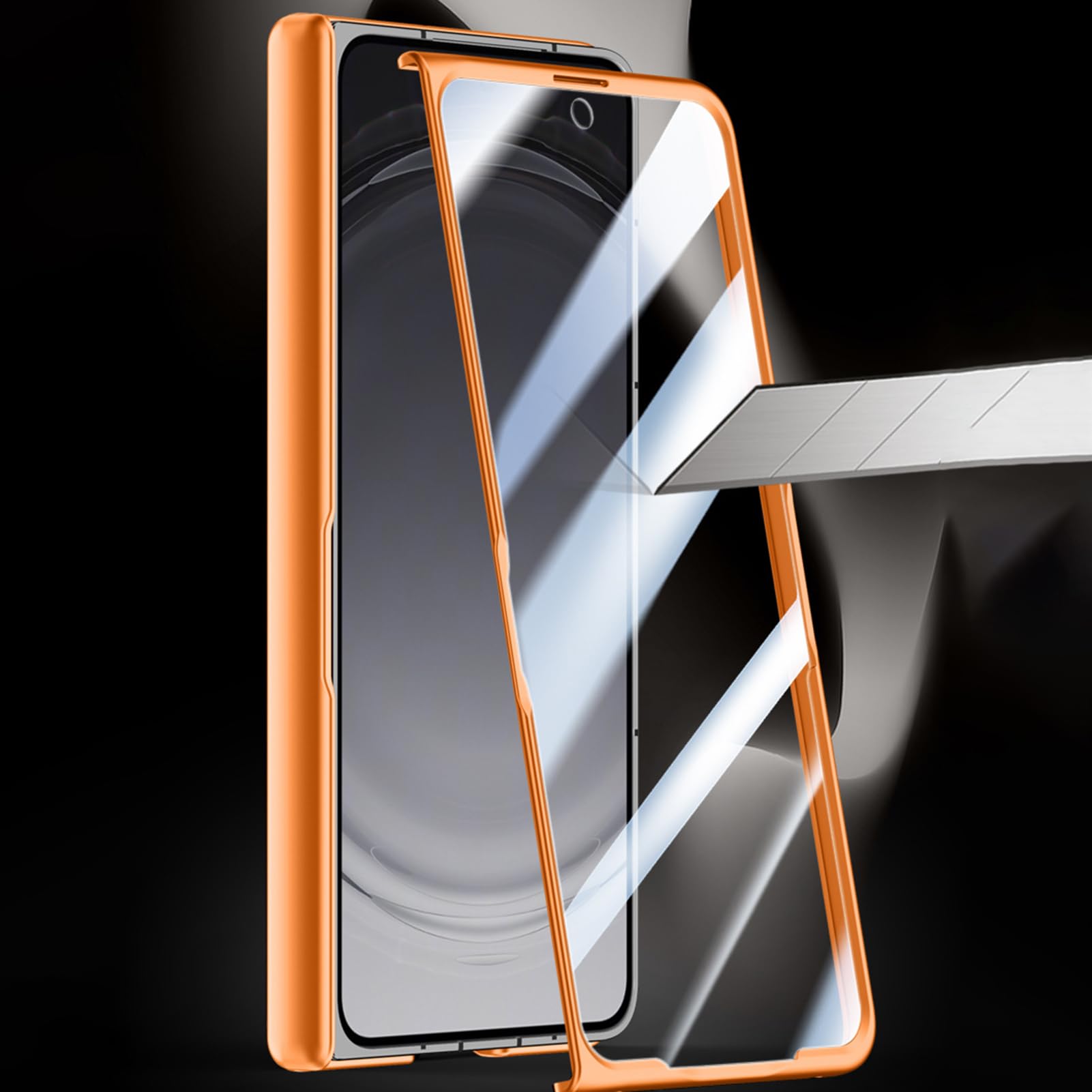 Smukłe etui do Oppo Find N6, wbudowana osłona ekranu kompleksowa obudowa magnetyczny uchwyt pierścieniowy PC zawias osłona, szary, N6