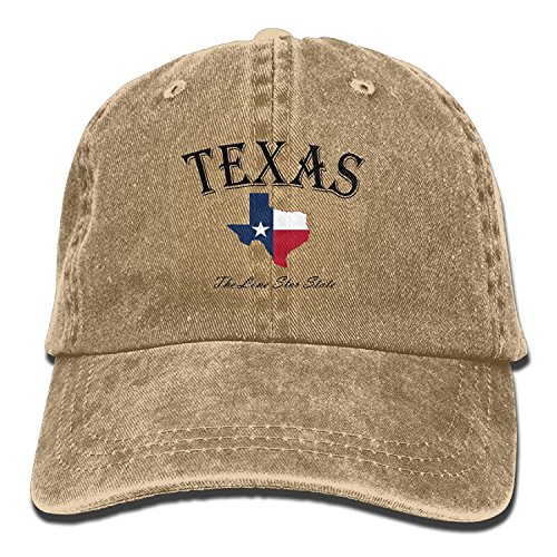 OASCUVER HDRAY Unisex Adult Texas Lone Star State Washed Denim Cotton Sport Outdoor Baseball Hat Adjustable One Size
