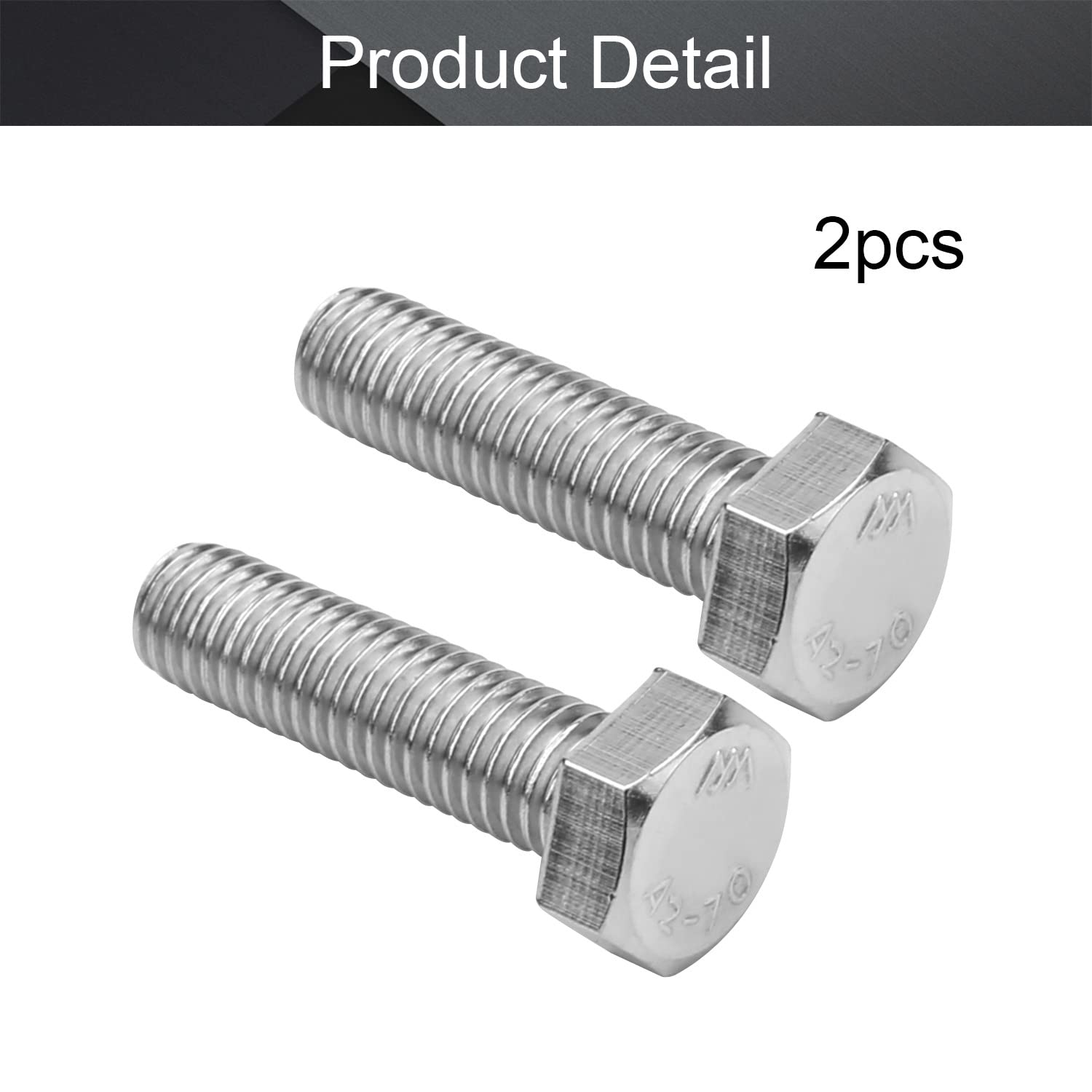 M8-1.25 Left Hand Thread Hex Head Set Screws – A2 304 Stainless Steel Bolts (NBKIT)
