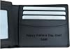 Personalized Wallet For Men, Custom Engraved Wallet, Customized Engraved Full Grain Leather Wallet, Gift For Fathers Day/Him/Husband/Boyfriend/Anniversary/Dad/Son/Graduation/Birthday (Black)