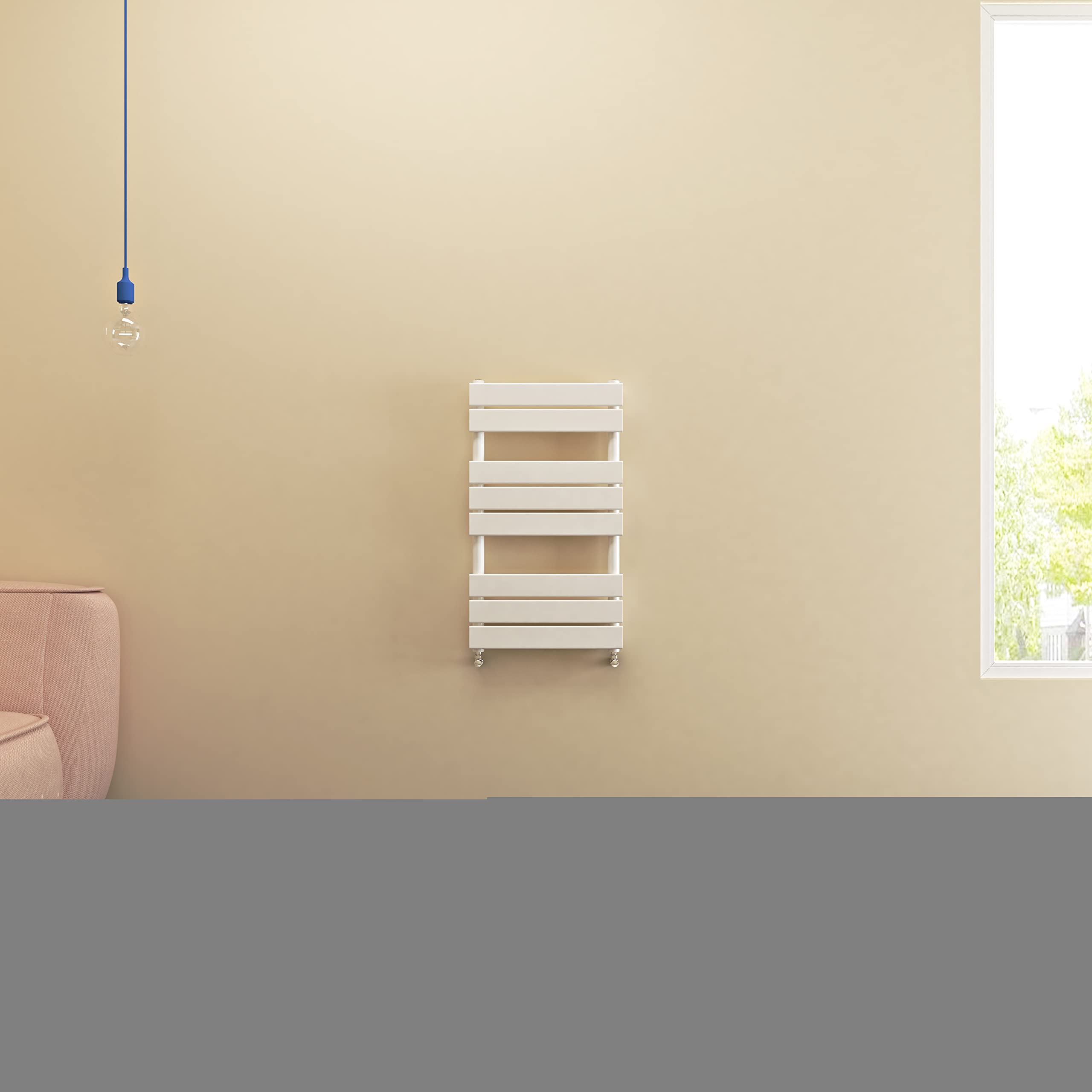 Myb White Bathroom Radiators Contemporary Flat Panel Central Heating Rad Heated Towel Rails Ladder Radiators 800X450mm