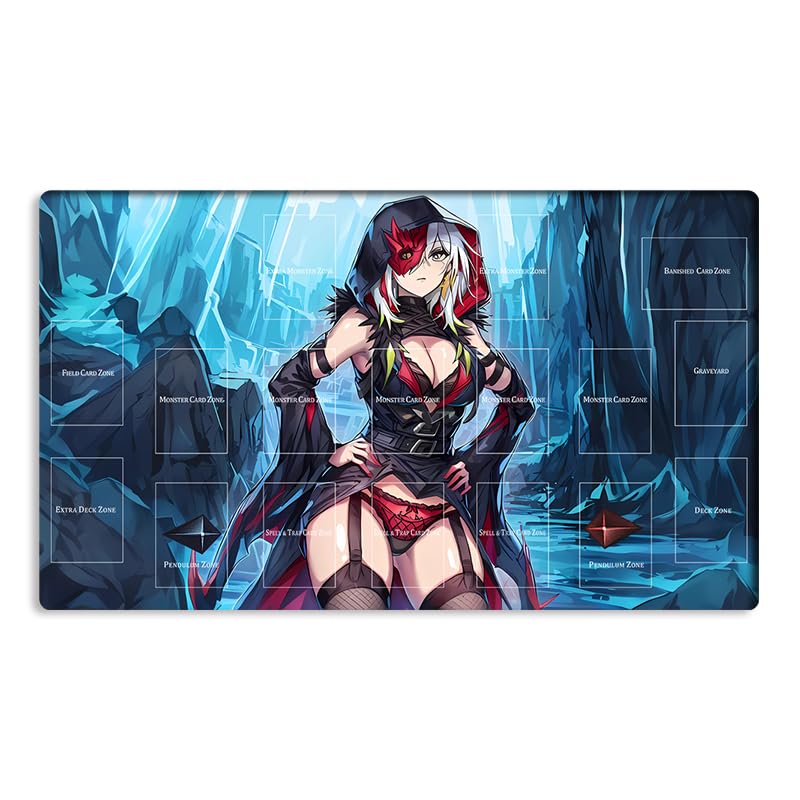 New Mlikemat Playmat Diabellestarr The Dark Witch TCG CCG OCG Trading Card Game Mat with Zones + Free Bag (ZD039-509-A)