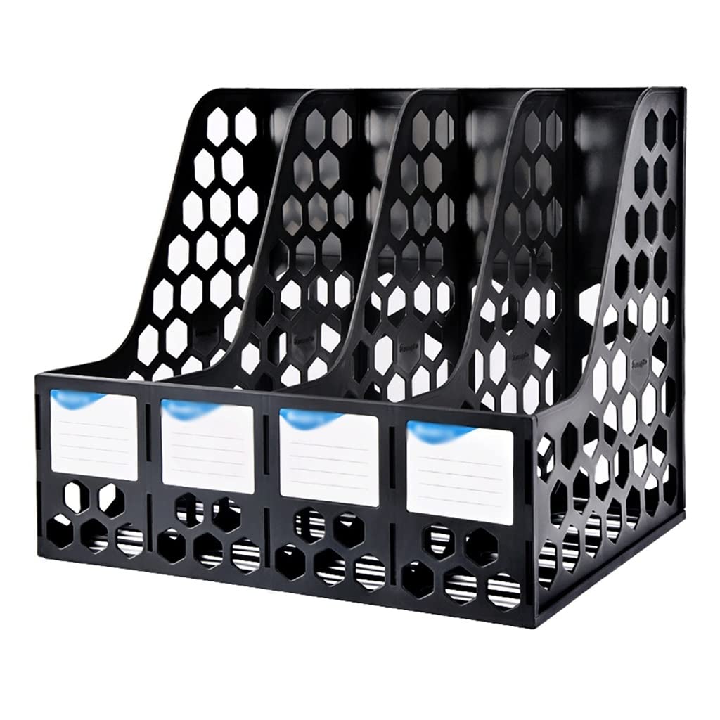 Portadocumenti da Scrivania Plastica 4 Compartment File Desk Desk Desk File Organizzatore Porta di organizzatore di organizzatore for la scuola di casa lavoro lavorativo Vaschetta Portacorrispondenza